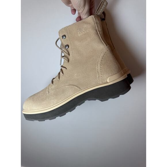 SOREL Lace-up Hi-line boots canoe tawny buff NEW Retail $185 - Size 10 NIB - Picture 11 of 15